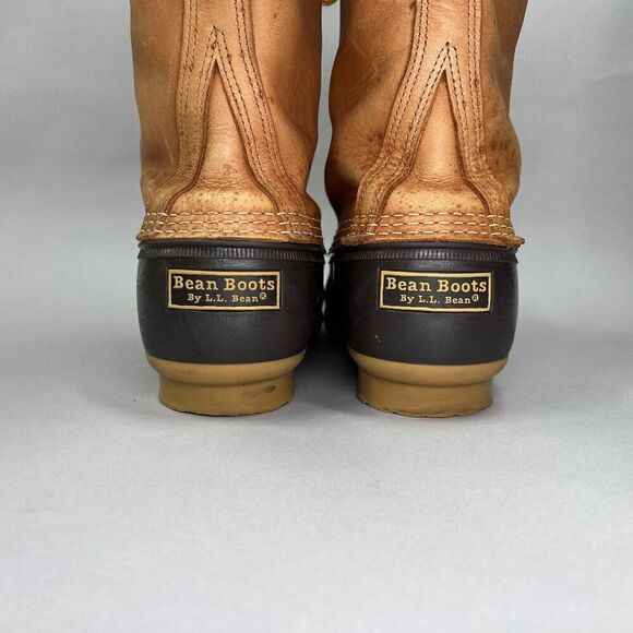 L.L. Bean Men's Size 9 8" Gore-Tex Insulated Brown Leather Bean Boots - Picture 6 of 14